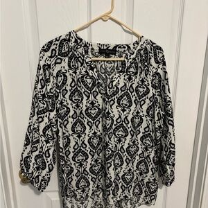Fred David Monochrome Patterned Blouse